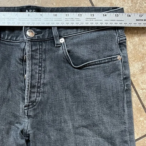 APC Petit Standard Jean Droit Etroit Mens Jeans Size 30 - Picture 6 of 8